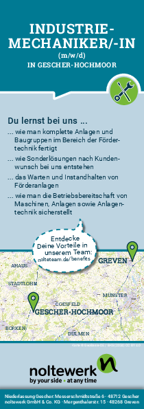 PDF Flyer Ausbildung im noltewerk in der Niederlassung Gescher, 2-Seiter
